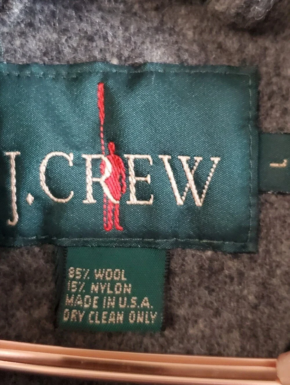 J CREW OARSMAN WOOL BLEND LARGE. MENS. VINTAGE PULL OVER JACKET SWEATER